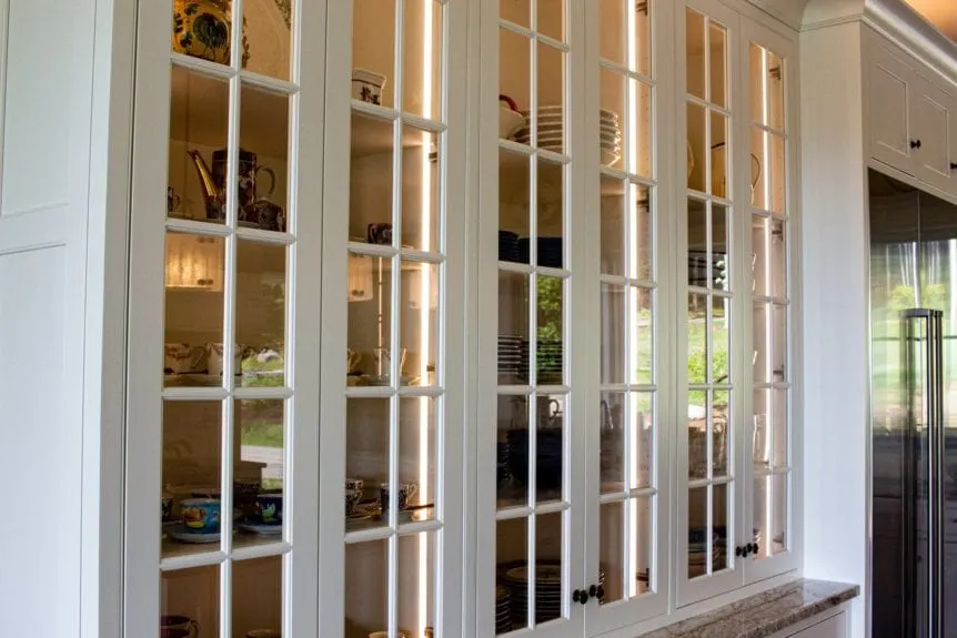 Luxury home: kitchen shelving with lighting
