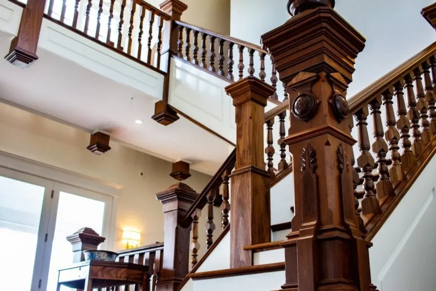 Luxury home: staircase and upper level