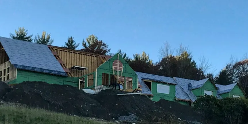Luxury home: great room framing adjustment during expansion