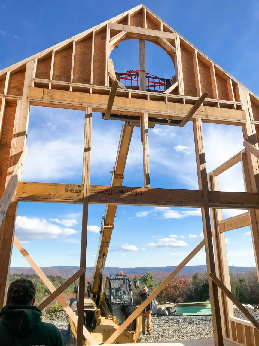 Luxury home: cutting and moving the great room exterior wall
