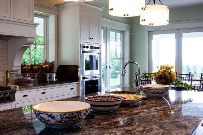 Luxury home: kitchen island and oven
