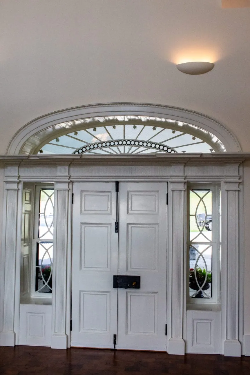 Luxury home: great room addition exterior, framed
