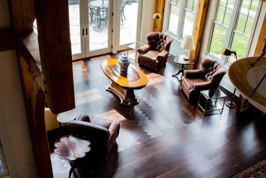 Luxury home: finished great room extension