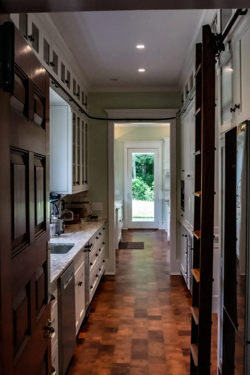 Luxury home: pantry with rolling ladder