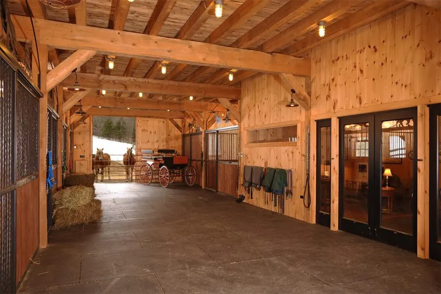 Crown Point project photo: inside barn