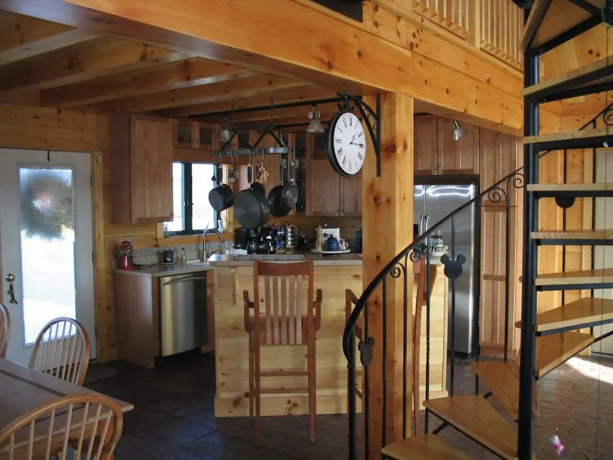 Crown Point project photo: spiral into kitchen